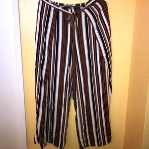 Belted Palazzo Pants with slit